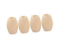 VICASKY 100pcs Faceted Making Hair Necklaces Style Necklace Wood Beaded Accessory Spacer DIY Art for Wooden Handmade XXS Bracelets Ball Barrel Unpainted Natural Decoration Funny Bracelet