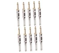 VICASKY 10piezas Adaptador De Conector De Pedal De Efecto Para Guitarra De Conectores De Instrumento Transmisión De Señal Ruido Accesorios Para Tablero De Pedales Dorado