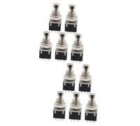 VICASKY 10piezas Pedal De Para Guitarra Eléctrica Interruptor De De Botón De Metal Compatible Bypass Color Negro