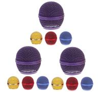 VICASKY 12 Piezas De Rejilla De Micrófono De Colores Rejilla De Micrófono De Malla Cabezas De Bola Cabeza De Bola De Micrófono Parabrisas De Malla Rejilla De Bola Cubiertas De Micrófono