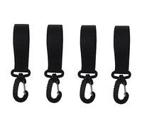 VICASKY 12pares Ganchos De Cochecito Rotativos Grados De Multiusos Para Carritos Bicicletas Perros y Sillas De Ruedas Instalación Sencilla Diseño Práctico Negro