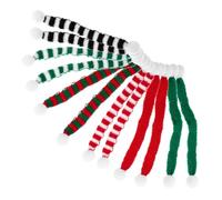 VICASKY 12piezas Mini Bufanda Adornada Tejida de Papá Noel para Decoraciones Navideñas Accesorios de Muñeca Bufandas para Botellas de Vino Manualidades de Fiesta