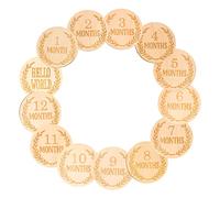 VICASKY 13piezas Tarjetas De Madera Para Anuncio De Nacimiento Discos De Para Shower y Primer Año