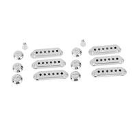 VICASKY 14piezas Cubierta De Pickup De Guitarra De Cromo Perillas De Tonos y Selector Accesorios Para Guitarras Eléctricas Incluye Cubiertas De Single Coil Perilla De Volumen Tono