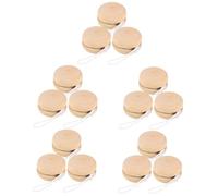 VICASKY 15 bolas de yo-yo de madera sin pintar y manualidades divertidas para bolas en blanco para diseñar fiestas y color creativo