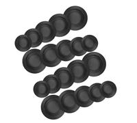 VICASKY 15 Piezas Tapón de Goma para Hucha Negro, Sencillo de Usar y Ajuste Versátil para Caja de Ahorro y Alcancía, Repuesto para Tapón de Agujero