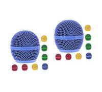 VICASKY 16 Piezas De Rejilla De Micrófono De Colores Rejilla De Micrófono De Malla Reemplazos De Cubierta De Malla De Micrófono Componente De Micrófono De Bola Ocular Rejilla De