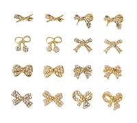 VICASKY 16 piezas DIY Bowknot diseño encantador manicura accesorios de alta calidad y práctico arte de uñas para decoración de uñas compacto y manejable