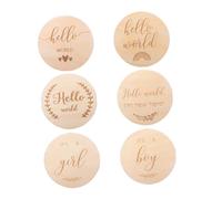 VICASKY 18 Piezas Tarjeta De Del Bebé Tarjetas De Hitos Marcador De Anuncio De Bebe Tarjetas Decorativas De Hitos Decoración De Manos Decorativos De Madera Khaki