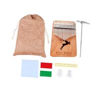 VICASKY 1juego Piano De Pulgar De Madera Notas Instrumento Musical Creativo Para Principiantes Tutoriales y Accesorios Portátil y Ligero Para Diarias y Reuniones Familiares