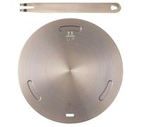 VICASKY 1juego Placa Difusora de Calor Inoxidable para Cocina Inducción y Gas Conductora Rápida Resistente con Mango Protector Antiquemaduras Mejora Cocción Estofados y Guisos