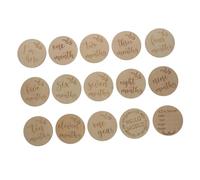 VICASKY 1juego Tarjetas De De Crecimiento Para Bebés Set Madera Placas Conmemorativas Para Registrar El Primer Año De Vida y Momentos Especiales