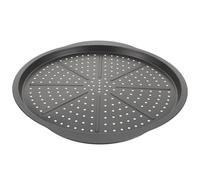 VICASKY 1pieza Bandeja para Pizza de Acero al Carbono con Orificios Antiadherente Resistente y Práctica para Horno para Hornear Pizzas Crujientes y Repostería Diversa