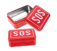 VICASKY 2 cajas de supervivencia de metal, kit compacto, organizador de almacenamiento de medicina duradero, organizador de emergencia para camping, senderismo, viajes