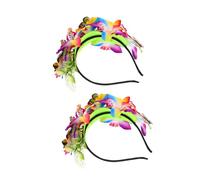 VICASKY 2 diademas simuladas Phalaenopsis accesorios sombría dama de honor boda lindas diademas de Halloween tocado de flores para mujer tela