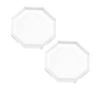 VICASKY 2 extensiones de pestañas adhesivas de cristal, almohadilla de cristal octogonal, transparente, para injertos de pestañas para extensiones de pestañas y aplicaciones