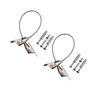 VICASKY 2 juegos de hebilla de metal colgante borde de la puerta prueba retráctil gancho puerta enchufe poder alambre al aire libre nido productos cerraduras tope protección para mascotas acero