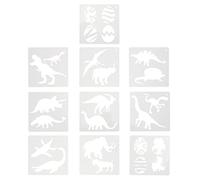 VICASKY 2 juegos de plantillas de dinosaurios para pintar manualidades plantillas para papel tapiz creativo 10 piezas x 2
