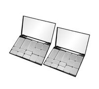 VICASKY 2 paletas magnéticas de sombra de ojos, paleta de sombras de ojos, estuche para paletas de maquillaje, paleta de maquillaje magnética, máscara de pestañas, color negro