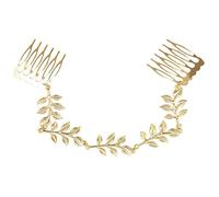 VICASKY 2 Pcs Peine de Cadena Borlas de Hojas Accesorios Cabello de Novia Elegante para Bodas y Compromisos