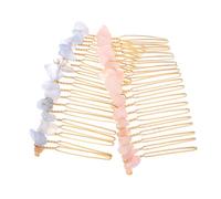VICASKY 2 Peinetas de Metal Piedra Cabello de Mujer, Elegantes y Versátiles 20 Dientes, Ideales para Bodas y Fiestas Formales