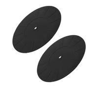 VICASKY 2 Piezas Alfombrillas de Silicona para Tocadiscos Alfombrilla Antiestática de Vinilo para Grabadora de Vinilo para Uso Estudio