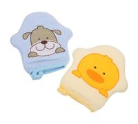 VICASKY 2 Piezas baño de algodón esponja marina natural puff de ducha para niños toalla de baño borla para empolvarse gel de baño cepillo de baño práctico cepillo para el cuerpo la cara