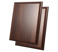 VICASKY 2 Piezas Base de Madera de Nogal, 9.8x7.9 Pulgadas | Reconocimiento para Oficina y Escuela, Superficie Lisa, Veta Natural, Instalación Fácil, Tono Café Elegante