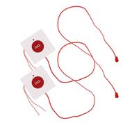 VICASKY 2 Piezas Botón de Llamada de Emergencia para Paciente y Personas Mayores, Alarma con Cordón y Timbre, Instalación Múltiple, Plástico Blanco, Sistema Antifalsa Alarma para Hogar y