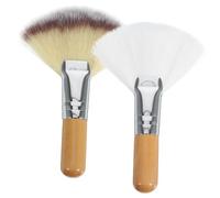 VICASKY 2 Piezas Brocha Fijadora Para Polvos Sueltos Brocha De Maquillaje Tipo Abanico Para Maquillaje Para Polvos Fijadores Facial Para Aplicar El Rostro