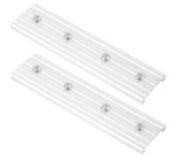 VICASKY 2 Piezas Conector de Riel para Cortinas de Aleación de Aluminio Diseño sin Espacio y Conexión sin Costuras para Montaje en Techo y Ventanas en Espacios Comerciales y Proyectos DIY