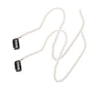 VICASKY 2 piezas de accesorios de pelo de perlas trenzadas boda señoras perla bobby decoraciones clips para el cabello trenzados estilo cadenas cadena para trenzas la cadena