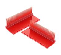 VICASKY 2 piezas de accesorios eléctricos profesionales para peluquería, accesorios de peluquería, peine alisador, peine para pelucas, peine alisador de pelo de nailon, color rojo