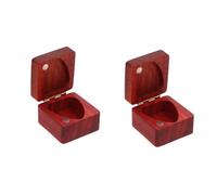 VICASKY 2 Piezas Estuche para Púas De Guitarra Recoger Contenedor Caso Titular De Selección Soporte para Púas De Ukelele Casos De Púas De Guitarra Madera De Peral Brown