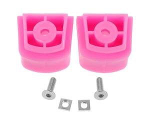 VICASKY 2 Piezas Frenos de Repuesto Rosa Antideslizantes | Goma y Acero Inoxidable, Reemplazo Fácil con Tornillos, para Parques y Educación Física Escolar