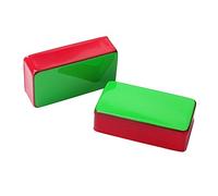 VICASKY 2 Piezas Funda Para Pastilla De Guitarra Eléctrica Cubierta Metálica De Latón Cubierta De Pastilla Totalmente Cerrada Unidades Diseño Verde Superior y Base Roja Para Guitarristas