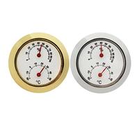 VICASKY 2 Piezas Higrómetro Humedades Del Probador De Temperatura Termómetro Redondo Probador De Humedad Medidor De Temperatura Violín Indicador Interior Originales Metalicas