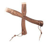VICASKY 2 Piezas Mango de Madera de Repuesto Corto Curvo con Agujero para Colgar, Mango Resistente y Duradero, Diseño Compacto Adecuado para Herramientas Manuales