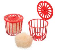 VICASKY 2 Piezas Nido para Periquitos con Cesta Hueca y Paja para Jaulas de Aves de Resistente para Construcción Natural de Nidos para Loros y