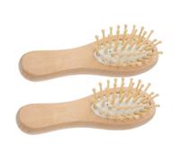 VICASKY 2 piezas peine cepillo de masaje pequeño cepillo de pelo de madera cepillo suave cepillo de pelo masaje de cuero cabelludo mini cepillo de pelo dulce cepillo de pelo portátil cepillo de madera