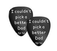 VICASKY 2 Piezas Púa De Guitarra De Acero Inoxidable Púa Para Instrumentos Negras Para Tocar Casa o Concierto