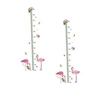 VICASKY 2 Piezas Regla De Altura De Flamenco Regla De Altura De La Pared Etiqueta De La Pared De Altura Pegatinas Dibujos Animados De Polivinilo Gráfico De Altura Niño