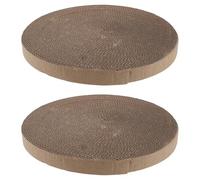 VICASKY 2 Piezas Repuestos para Rascador de Gatos Redondo de Cartón Corrugado, Diámetro 35 Cm, Almohadillas de Repuesto Silenciosas para Rascador de Suelo, Accesorio Reutilizable para