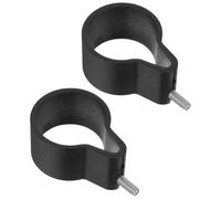 VICASKY 2 Piezas Soporte de Techo para Barra de Ropa de Acero Inoxidable Negro, Resistencia Corrosión y Alta Capacidad de Carga para Armarios Pequeños y Grandes