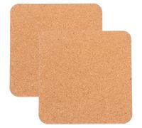 VICASKY 2 Piezas Tablón de Anuncios de Corcho sin Marco, Tablero de Mensajes Decorativo, 6x6 Pulgadas, Color Caqui, Ligero, Protege la Pared, para Decoración de Pared, Fiestas