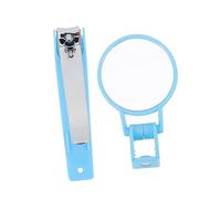 VICASKY 2 Piezas Tijeras de Uñas Cadena de Llave de Plata Herramientas de Cuerpo Completo Borde Tapones para Puerta Para Bebés Suave Pestañas Falsas Bridas Azul Plástico Plus Acero al Carbono Tratado