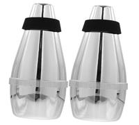 VICASKY 2 Piezas Trompeta Muda Sordo Recto De Trombón Sordina De Copa De Trombón Sordina De Práctica De Aluminio Instrumento De Viento Mudo Sonido De Trompeta Mudo Abdominales