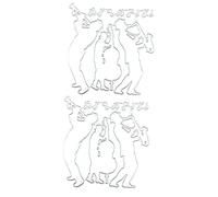 VICASKY 2 Piezas Troquel De Corte De Papel Hecho a Mano Papel Decorativo Muere Decoración Artesanal Morir Pluma Cortadora De Papel Estampado De Álbum Metal Cortar Papel 3d Suministros