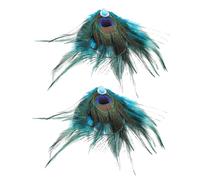 VICASKY 2 pinzas para el pelo de estilo pavo real, estilo retro vintage, accesorios para el cabello para mujeres, novias, damas de honor, pinzas para el pelo con diamantes de imitación, para bodas