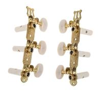 VICASKY 2 sintonizadores triples de guitarra, botones de sintonizador de bajos, botón de soporte, piezas de repuesto para guitarras, herramientas de guitarra, piezas de plástico dorado